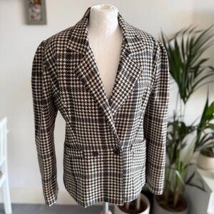 Vince Monochrome Houndstooth Blazer